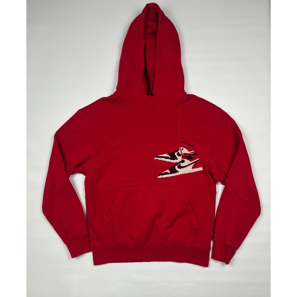 Jordan Holiday Hoodie Mens S Red AJ1 Sneaker Graphic Pullover